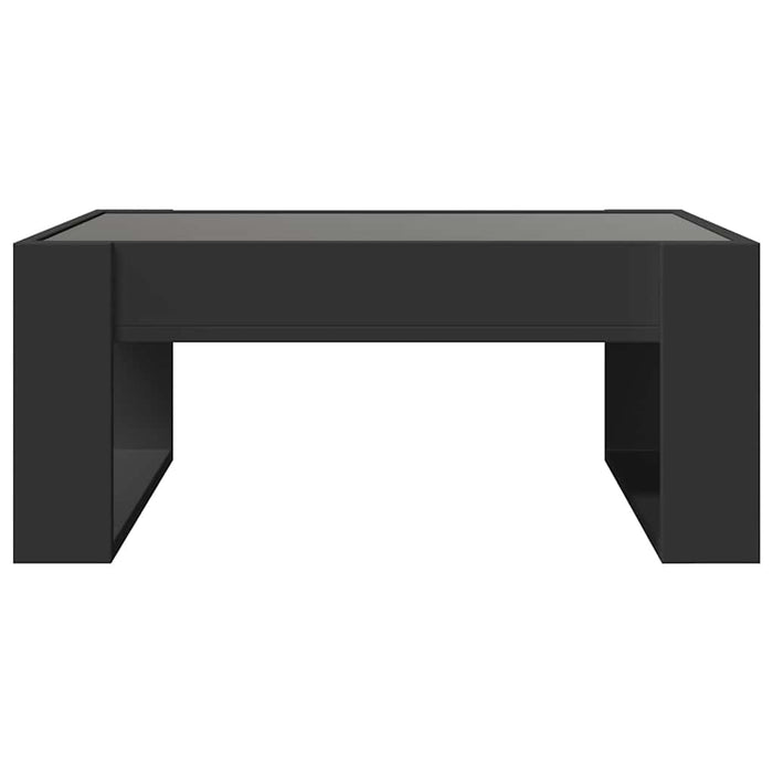 Măsuță de cafea cu LED infinity, negru, 70x53x30 cm WALTI