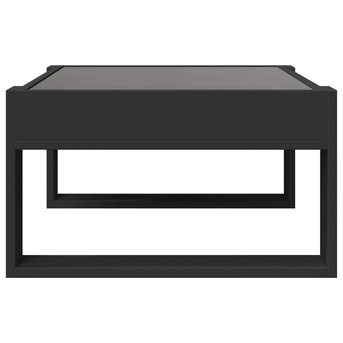Măsuță de cafea cu LED infinity, negru, 70x53x30 cm WALTI