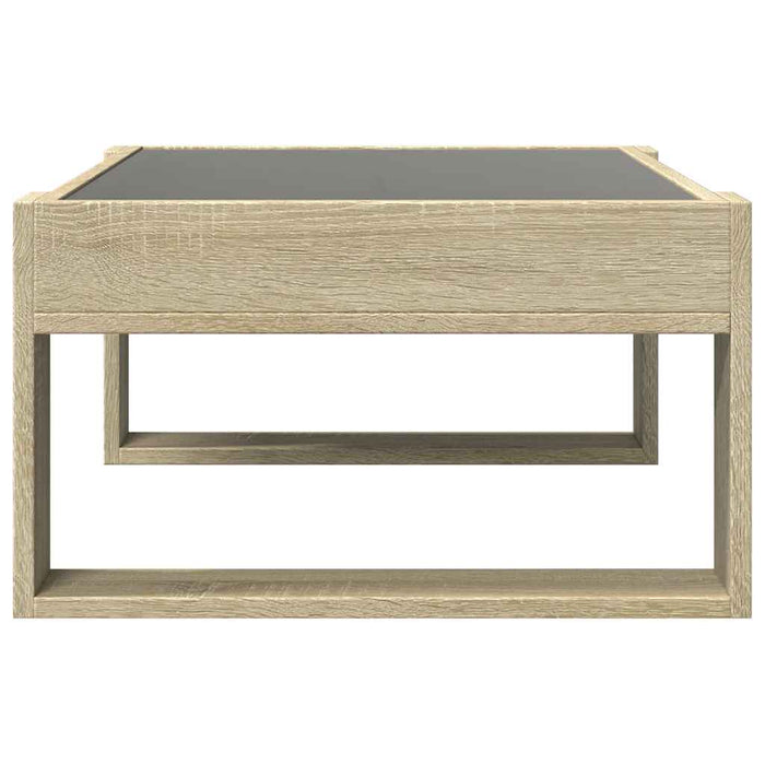 Măsuță de cafea cu LED infinity, stejar sonoma, 70x53x30 cm - WALTI WALTI