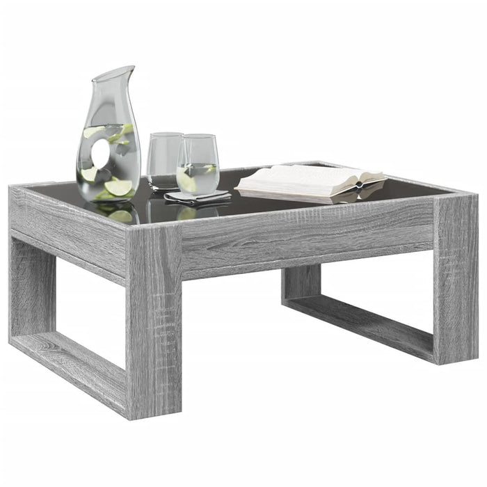 Măsuță de cafea cu LED infinity, gri sonoma, 70x53x30 cm - WALTI WALTI