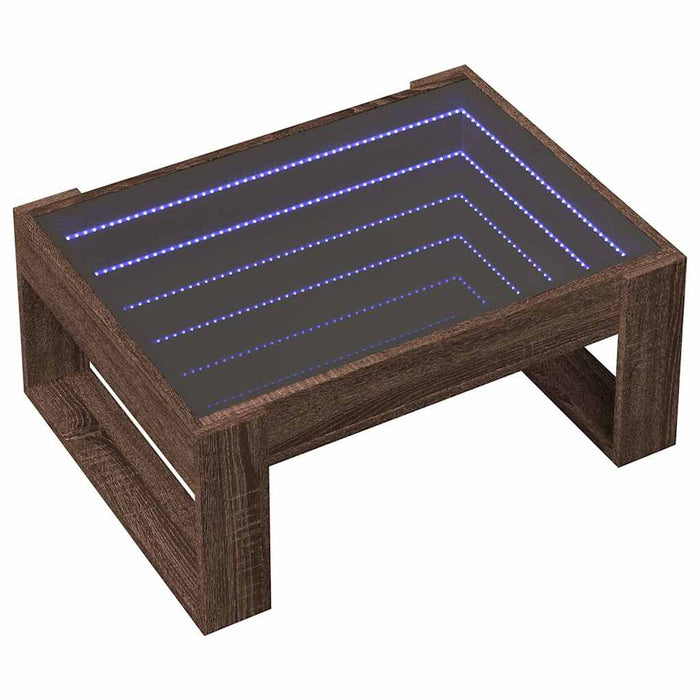 Măsuță de cafea cu LED infinity, stejar maro, 70x53x30 cm - WALTI WALTI