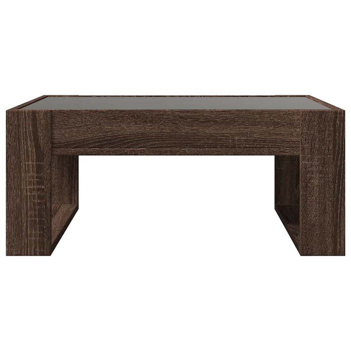 Măsuță de cafea cu LED infinity, stejar maro, 70x53x30 cm - WALTI WALTI