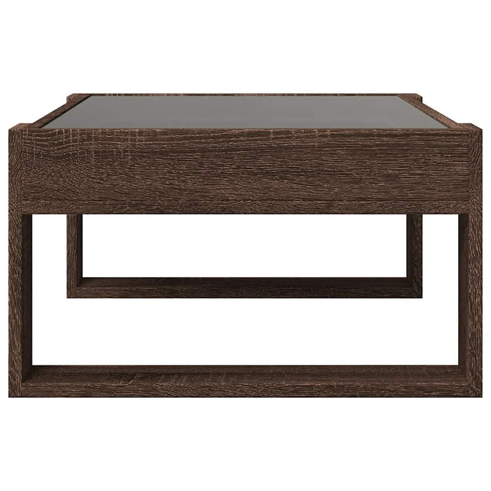 Măsuță de cafea cu LED infinity, stejar maro, 70x53x30 cm - WALTI WALTI