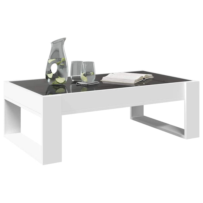 Măsuță de cafea cu LED infinity, alb, 90x53x30 cm - WALTI WALTI