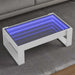 Măsuță de cafea cu LED infinity, alb, 90x53x30 cm - WALTI WALTI