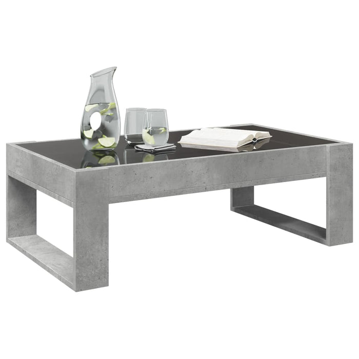 Măsuță de cafea cu LED infinity, gri beton, 90x53x30 cm - WALTI WALTI