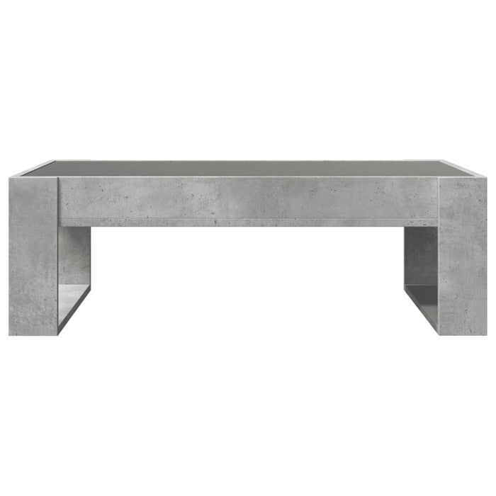 Măsuță de cafea cu LED infinity, gri beton, 90x53x30 cm - WALTI WALTI