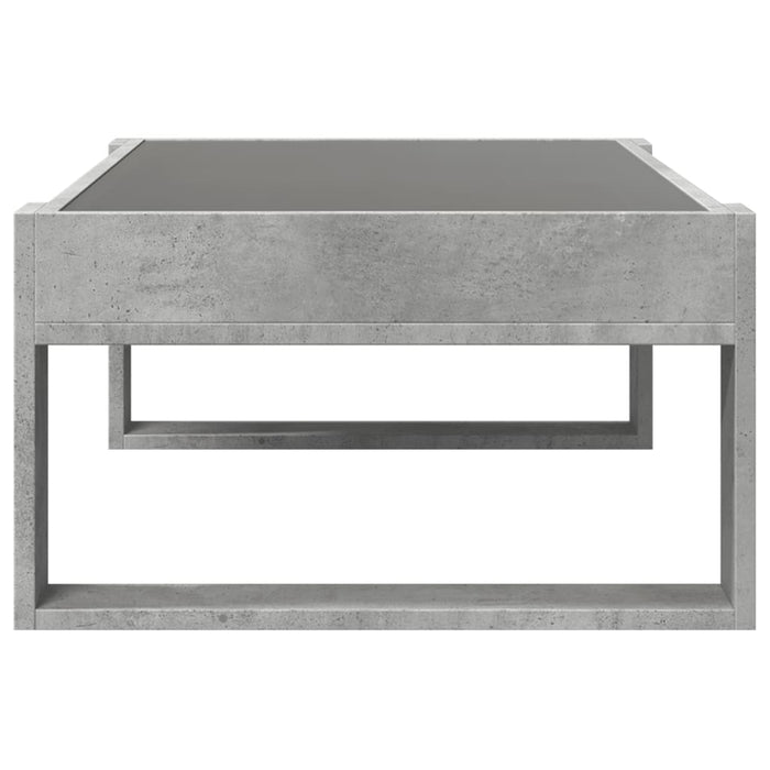Măsuță de cafea cu LED infinity, gri beton, 90x53x30 cm - WALTI WALTI