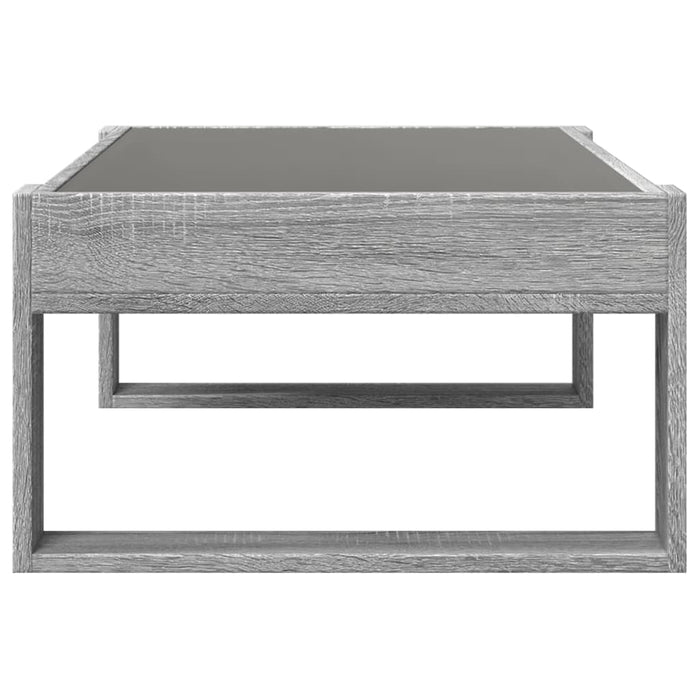 Măsuță de cafea cu LED infinity, gri sonoma, 90x53x30 cm - WALTI WALTI
