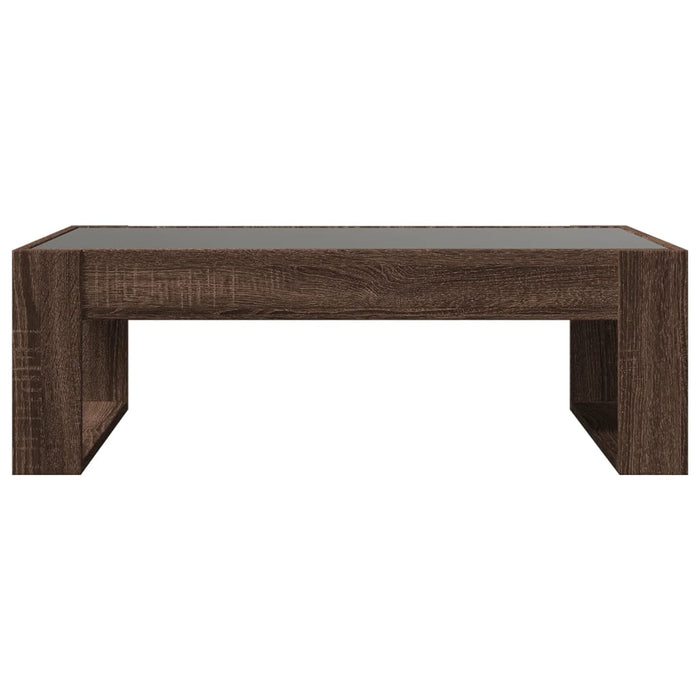 Măsuță de cafea cu LED infinity, stejar maro, 90x53x30 cm - WALTI WALTI