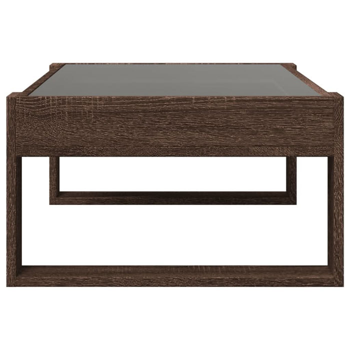 Măsuță de cafea cu LED infinity, stejar maro, 90x53x30 cm - WALTI WALTI