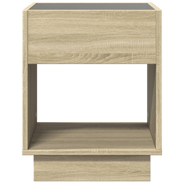 Măsuță de cafea cu LED infinity, stejar sonoma, 40x40x50 cm - WALTI WALTI