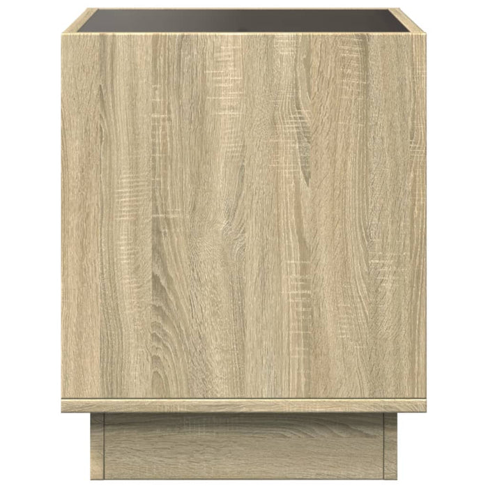 Măsuță de cafea cu LED infinity, stejar sonoma, 40x40x50 cm - WALTI WALTI