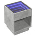 Măsuță de cafea cu LED infinity, gri beton, 40x40x50 cm - WALTI WALTI