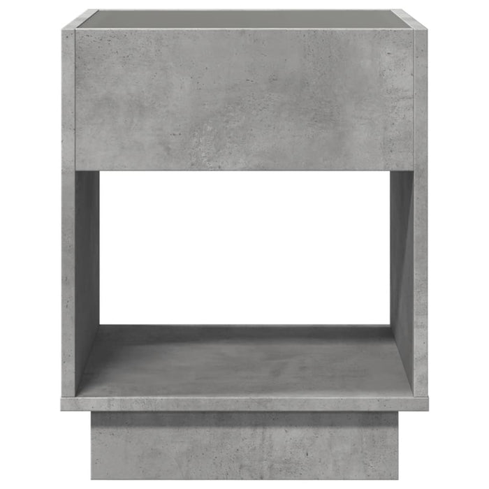 Măsuță de cafea cu LED infinity, gri beton, 40x40x50 cm - WALTI WALTI