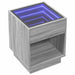 Măsuță de cafea cu LED infinity, gri sonoma, 40x40x50 cm - WALTI WALTI