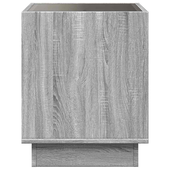 Măsuță de cafea cu LED infinity, gri sonoma, 40x40x50 cm - WALTI WALTI