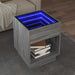 Măsuță de cafea cu LED infinity, gri sonoma, 40x40x50 cm - WALTI WALTI