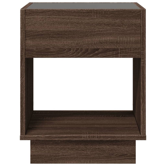 Măsuță de cafea cu LED infinity, stejar maro, 40x40x50 cm - WALTI WALTI