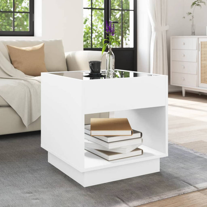 Măsuță de cafea cu LED infinity, alb, 50x50x50 cm - WALTI WALTI