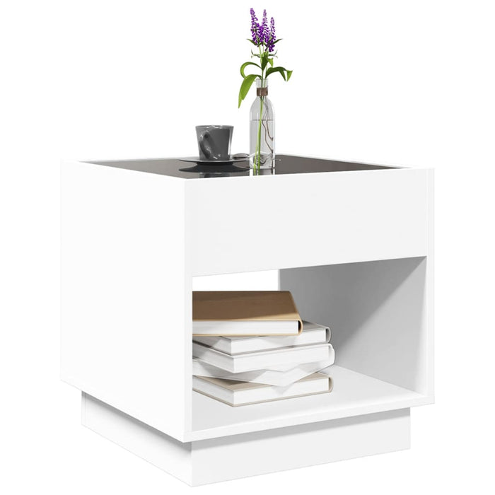 Măsuță de cafea cu LED infinity, alb, 50x50x50 cm - WALTI WALTI