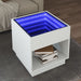 Măsuță de cafea cu LED infinity, alb, 50x50x50 cm - WALTI WALTI