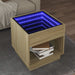 Măsuță de cafea cu LED infinity, stejar sonoma, 50x50x50 cm - WALTI WALTI