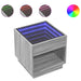 Măsuță de cafea cu LED infinity, gri sonoma, 50x50x50 cm - WALTI WALTI