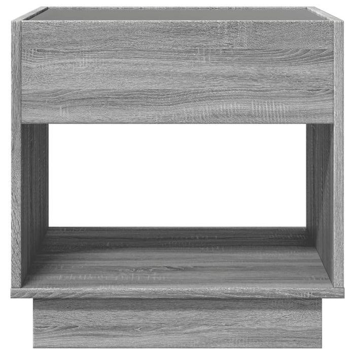 Măsuță de cafea cu LED infinity, gri sonoma, 50x50x50 cm - WALTI WALTI