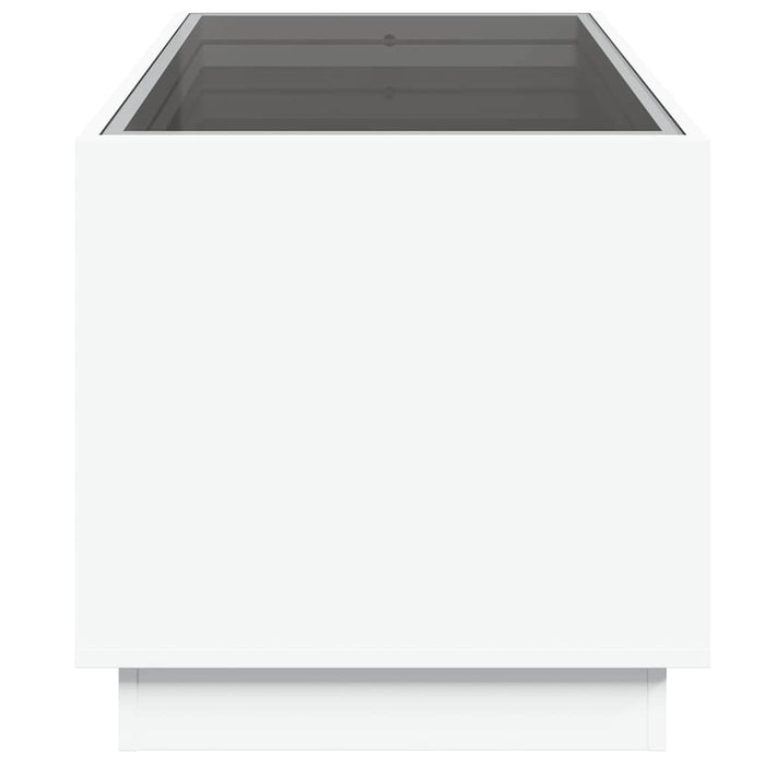 Măsuță de cafea cu LED infinity, alb, 70x50x50 cm - WALTI WALTI