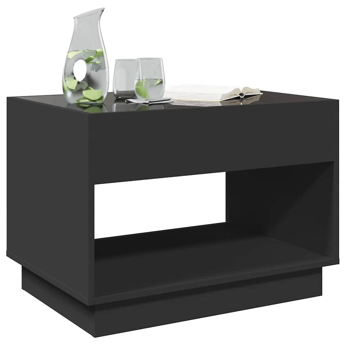 Măsuță de cafea cu LED infinity, negru, 70x50x50 cm - WALTI WALTI