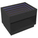 Măsuță de cafea cu LED infinity, negru, 70x50x50 cm - WALTI WALTI