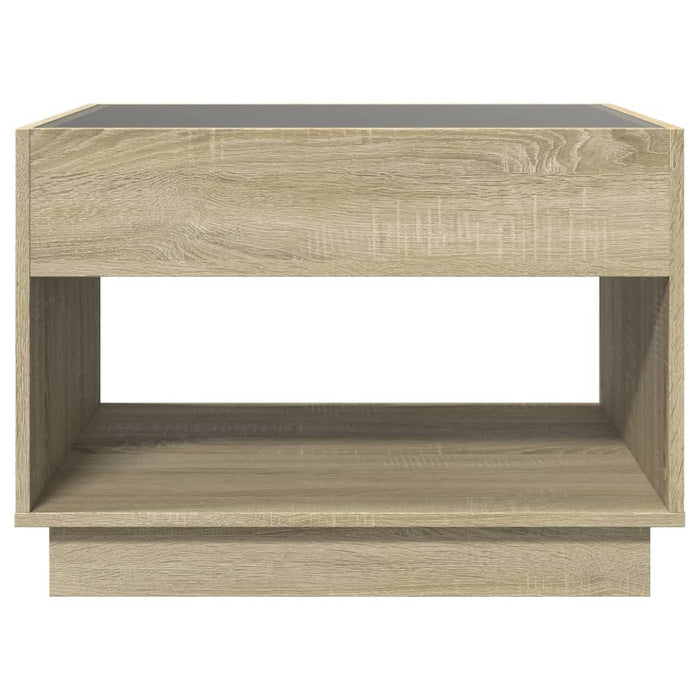 Măsuță de cafea cu LED infinity, stejar sonoma, 70x50x50 cm - WALTI WALTI