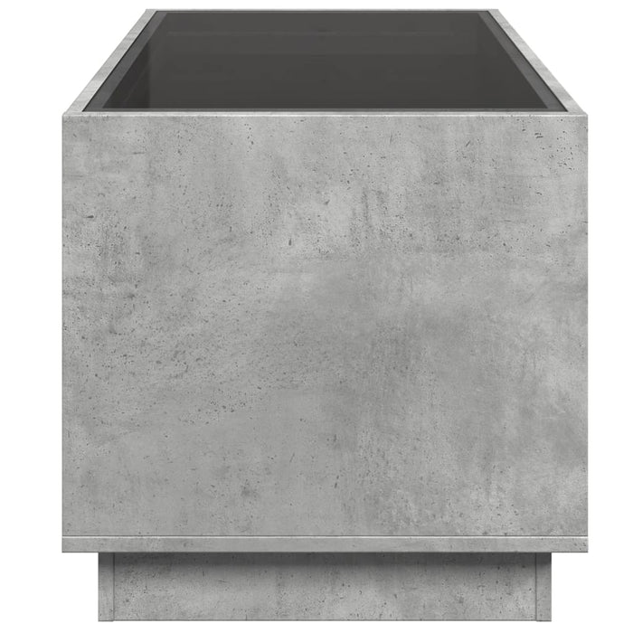 Măsuță de cafea cu LED infinity, gri beton, 70x50x50 cm - WALTI WALTI
