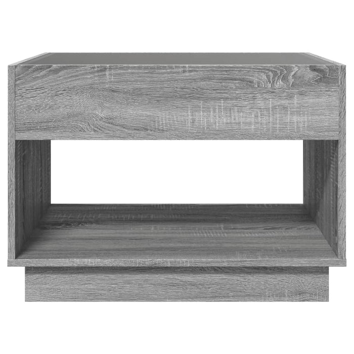 Măsuță de cafea cu LED infinity, gri sonoma, 70x50x50 cm - WALTI WALTI