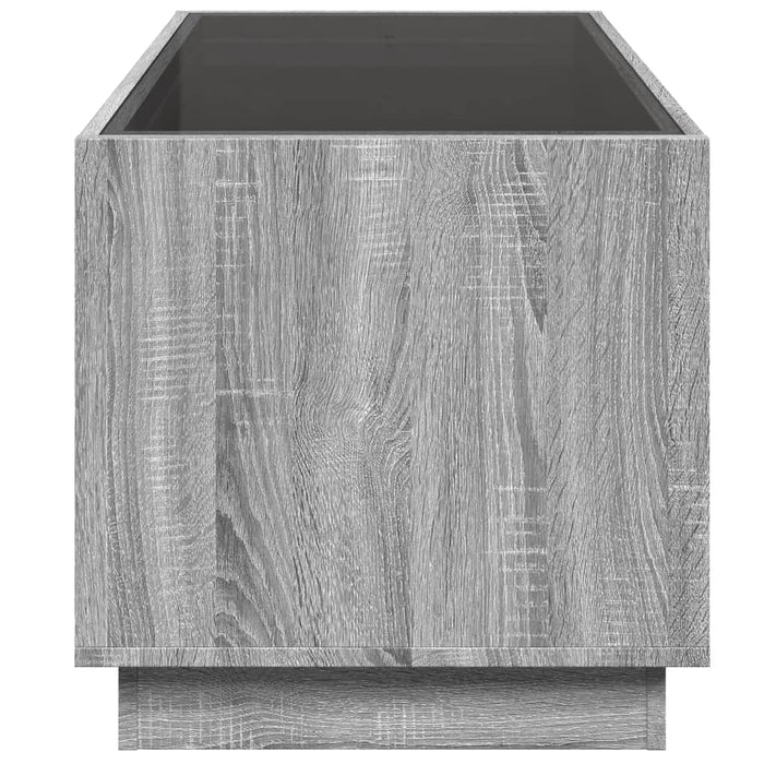Măsuță de cafea cu LED infinity, gri sonoma, 70x50x50 cm - WALTI WALTI