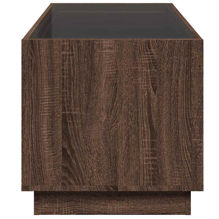 Măsuță de cafea cu LED infinity, stejar maro, 70x50x50 cm - WALTI WALTI