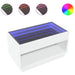 Măsuță de cafea cu LED infinity, alb, 90x50x50 cm - WALTI WALTI