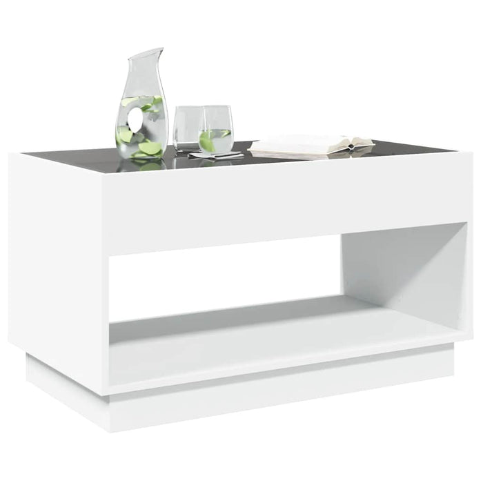Măsuță de cafea cu LED infinity, alb, 90x50x50 cm - WALTI WALTI