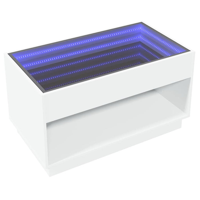 Măsuță de cafea cu LED infinity, alb, 90x50x50 cm - WALTI WALTI