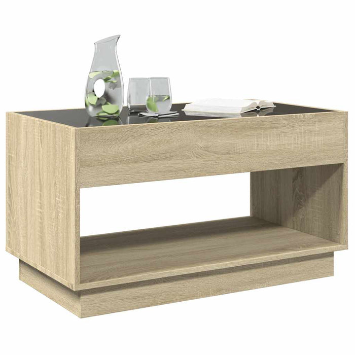 Măsuță de cafea cu LED infinity, stejar sonoma, 90x50x50 cm - WALTI WALTI