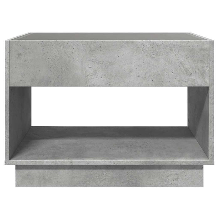 Măsuță de cafea cu LED infinity, gri beton, 90x50x50 cm - WALTI WALTI