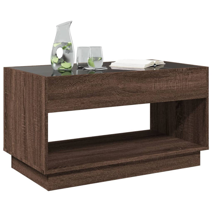 Măsuță de cafea cu LED infinity, stejar maro, 90x50x50 cm - WALTI WALTI