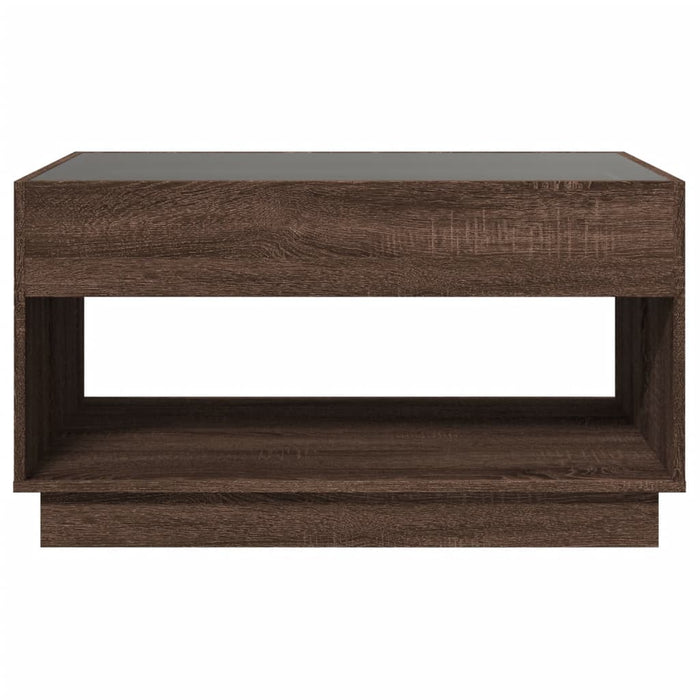 Măsuță de cafea cu LED infinity, stejar maro, 90x50x50 cm - WALTI WALTI