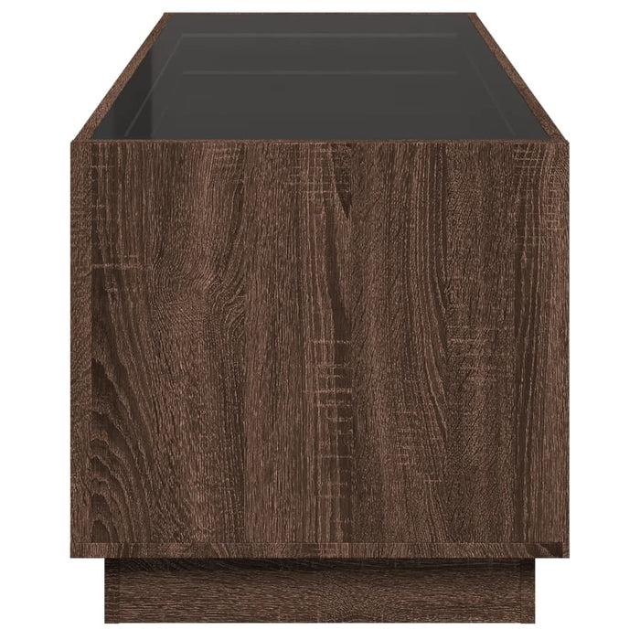 Măsuță de cafea cu LED infinity, stejar maro, 90x50x50 cm - WALTI WALTI