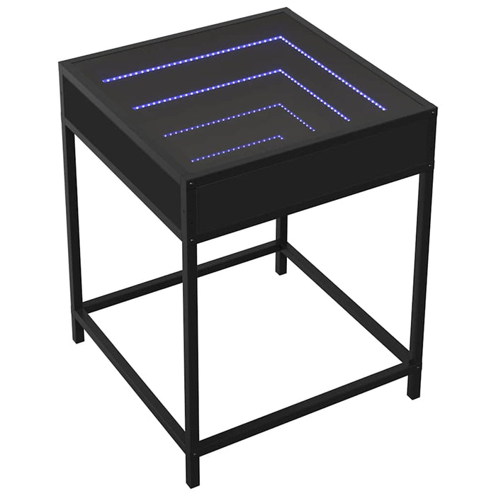 Măsuță de cafea cu LED infinity, negru, 40x40x51 cm - WALTI WALTI