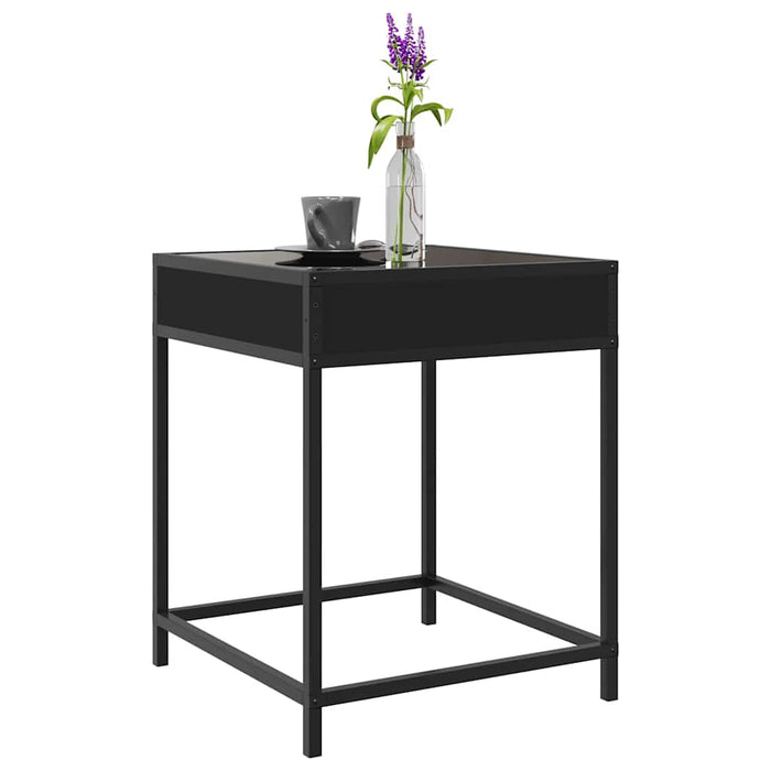 Măsuță de cafea cu LED infinity, negru, 40x40x51 cm - WALTI WALTI