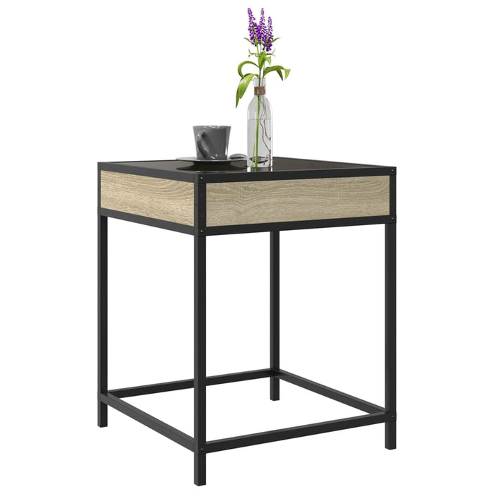 Măsuță de cafea cu LED infinity, stejar sonoma, 40x40x51 cm - WALTI WALTI