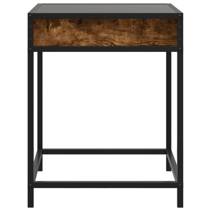 Măsuță de cafea cu LED infinity, stejar fumuriu, 40x40x51 cm - WALTI WALTI