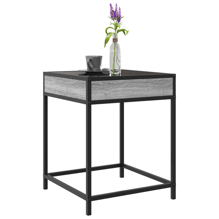 Măsuță de cafea cu LED infinity, gri sonoma, 40x40x51 cm - WALTI WALTI